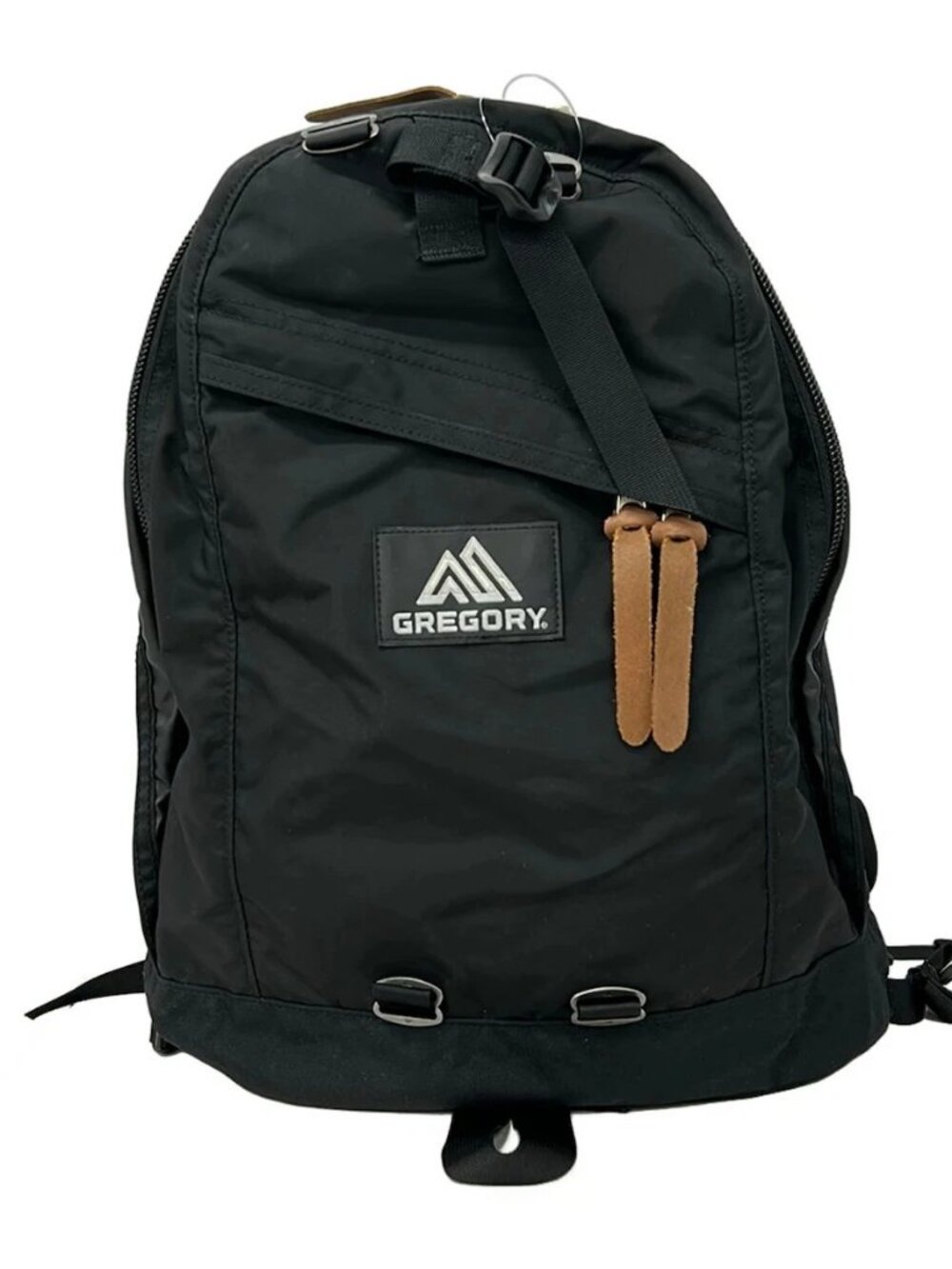 GREGORY 65169-1041 Black Brown Nylon Leather Backpack
